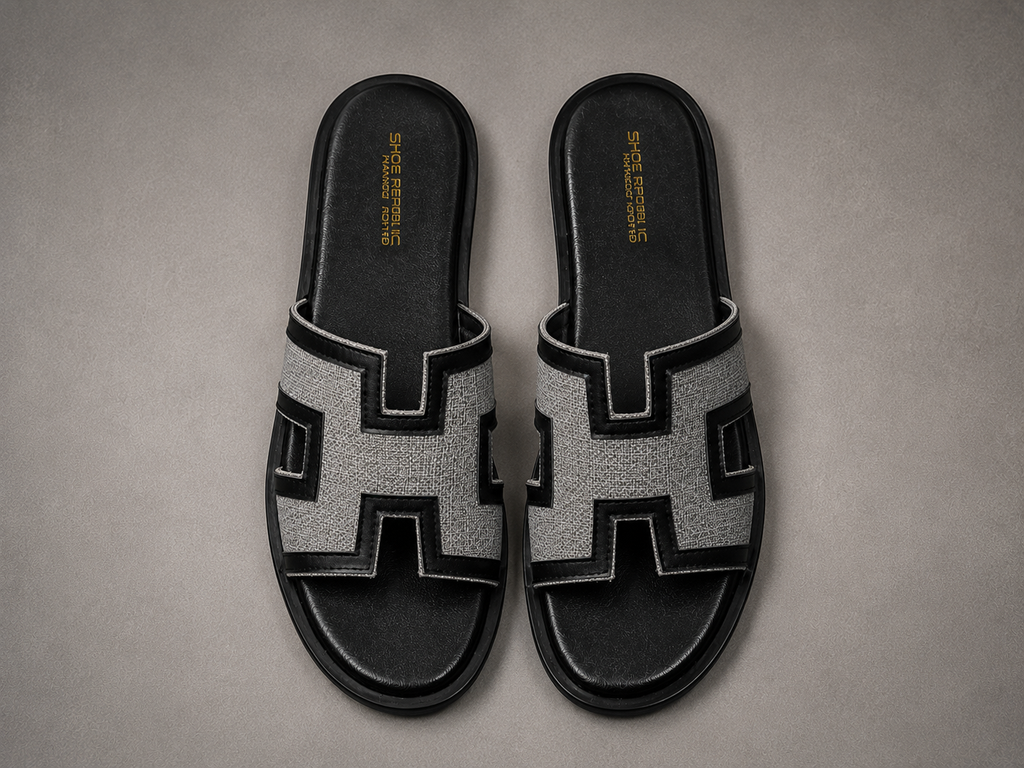 HERMES GREY SLIPPER