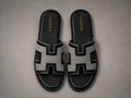 HERMES GREY SLIPPER