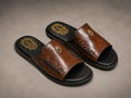 woven brown slipper
