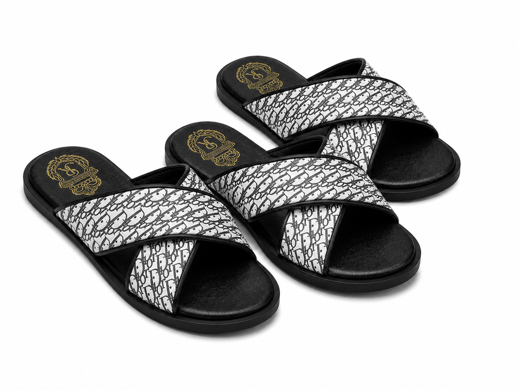 DIOR WHITE CROSS SLIPPER