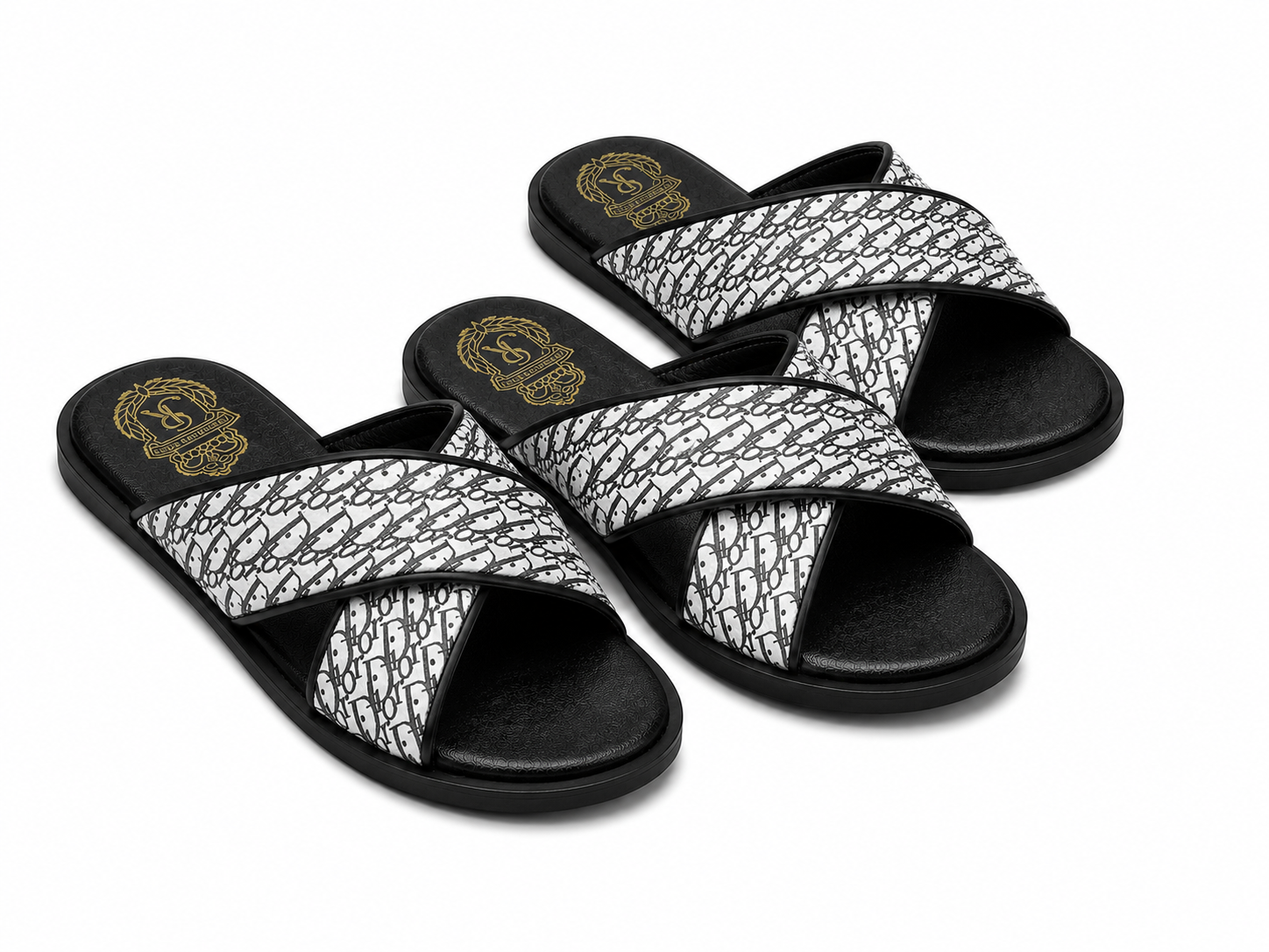DIOR WHITE CROSS SLIPPER