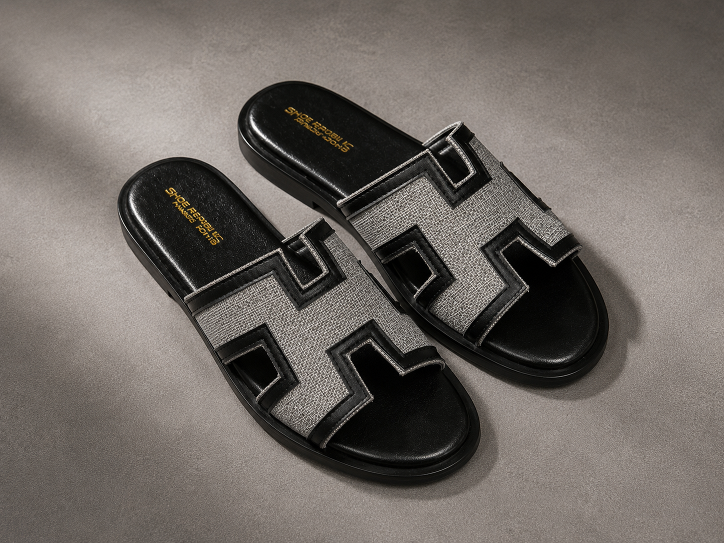 HERMES GREY SLIPPER