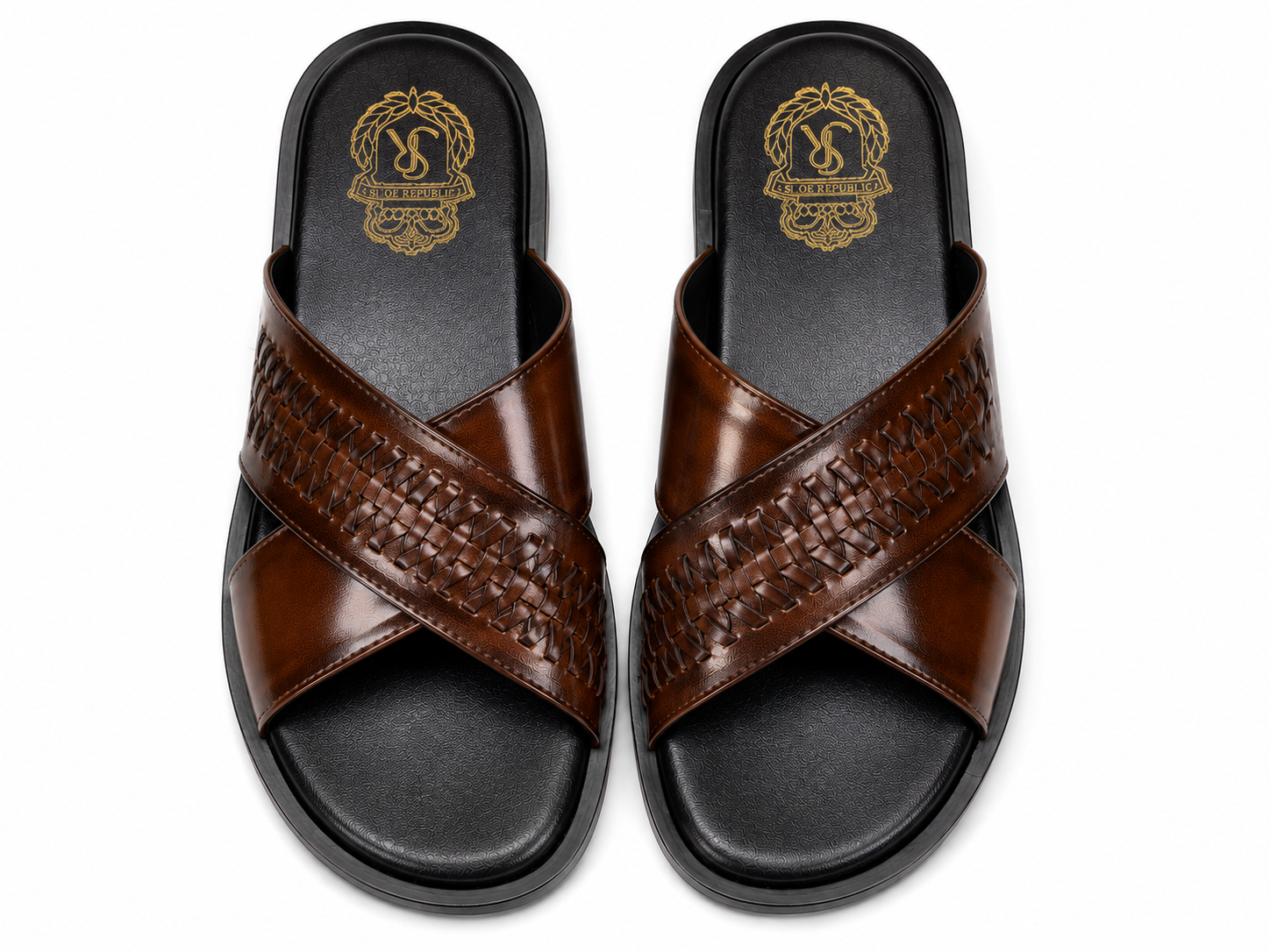 WOVEN CROSS SLIPPER