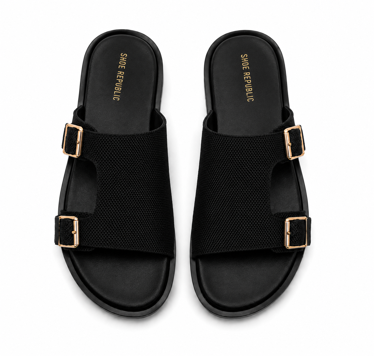 DM JUTE BLACK SLIPPER