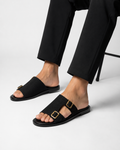DM JUTE BLACK SLIPPER
