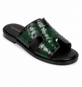 OSTRICH GREEN SLIPPER