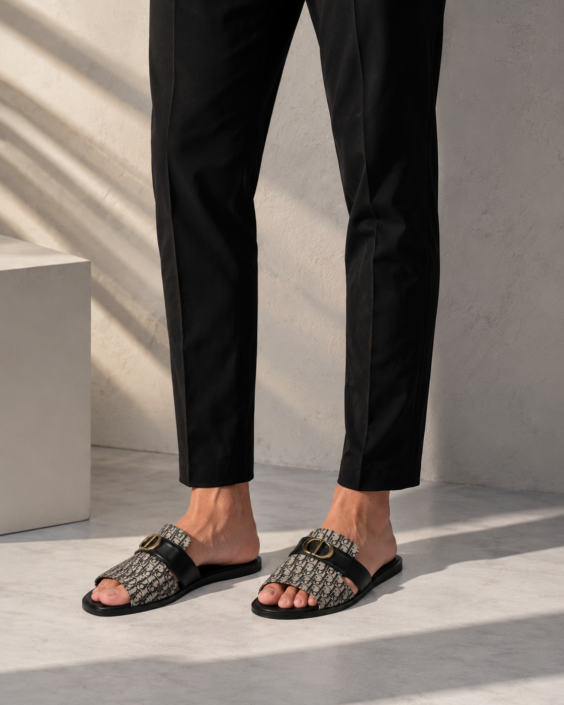 DIOR GB GREY SLIPPER