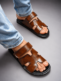 HERMES C BROWN SLIPPER