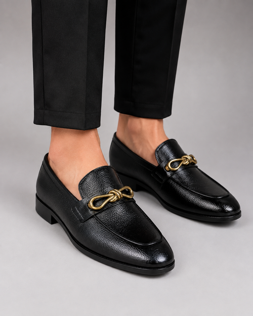 BLACK MILT M TIE LOAFER