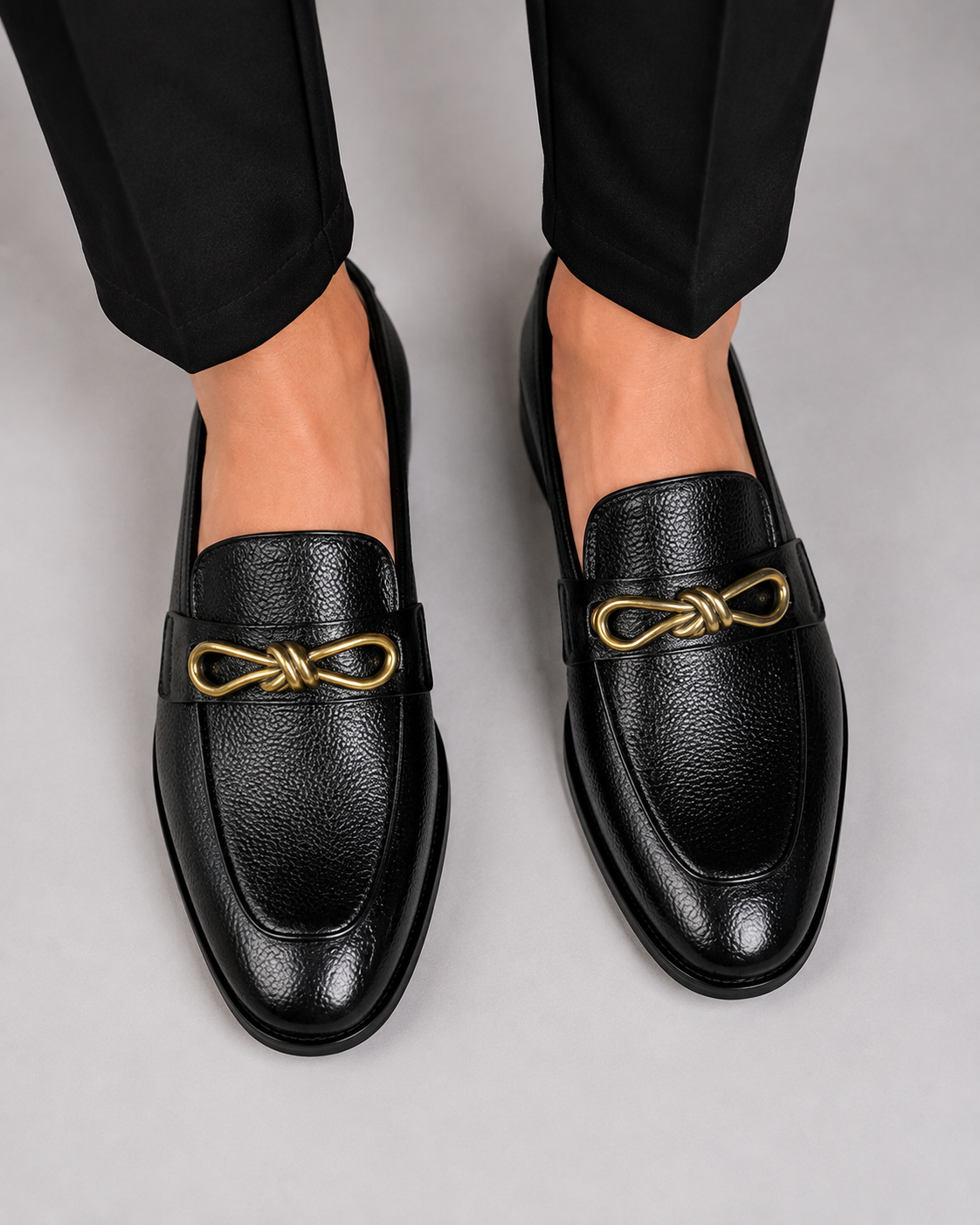 BLACK MILT M TIE LOAFER