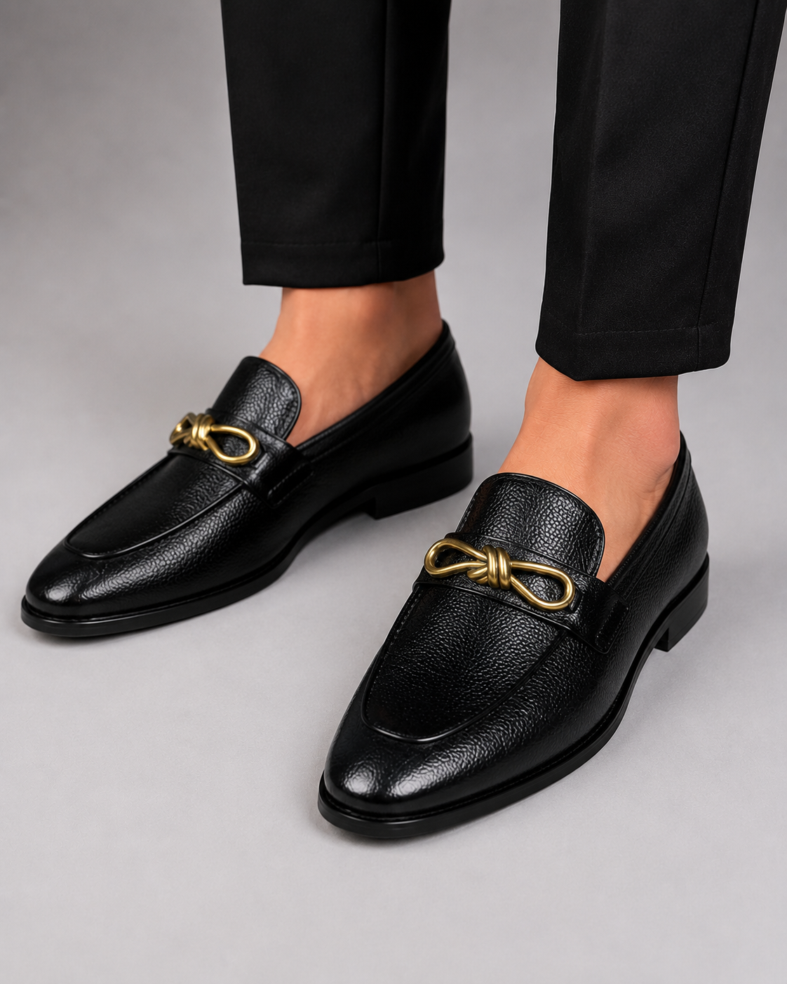 BLACK MILT M TIE LOAFER